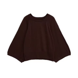 Pull Femme Col Ras du Cou Élégant | Manches Chauve-Souris