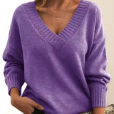 Pull à col en V pour femme | Style décontracté