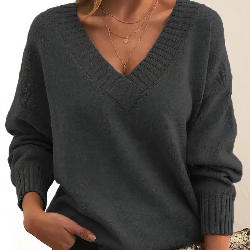 Pull à col en V pour femme | Style décontracté