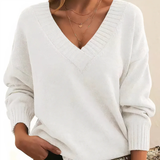 Pull à col en V pour femme | Style décontracté
