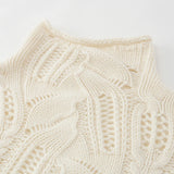 Pull Femme Col Montant Élégant | Maille Ajournée