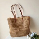 Sac fourre-tout tissé | Grand format avec anses