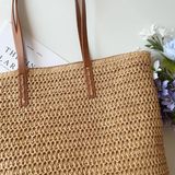 Sac fourre-tout tissé | Grand format avec anses