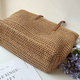 Sac fourre-tout tissé | Grand format avec anses