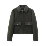 Veste Femme Courte Élégante | Poches à Rabat