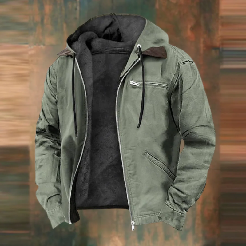 Veste à capuche zippée pour Homme | Doublure chaude