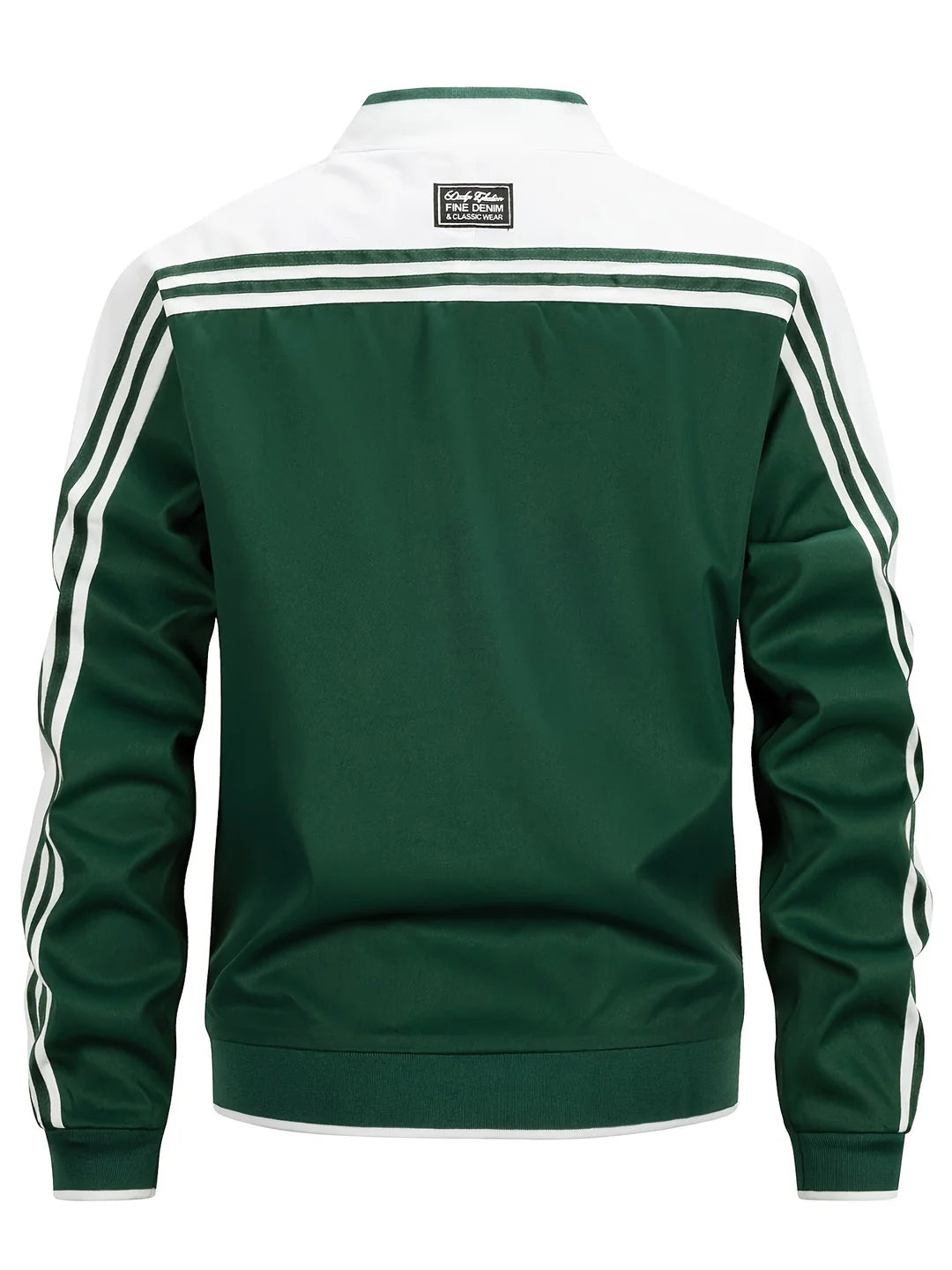 Kurtka pośrednia męska | Kołnierzyk baseballowy z rękawami w paski