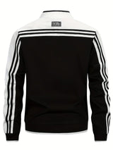 Veste intermédiaire pour homme | Col baseball avec manches rayées