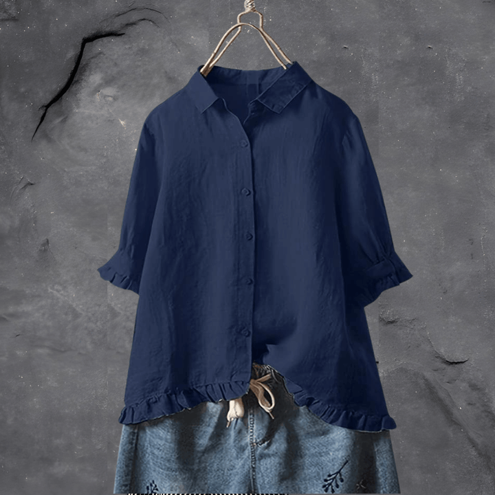 Tirenta – Blouse Volants en Coton