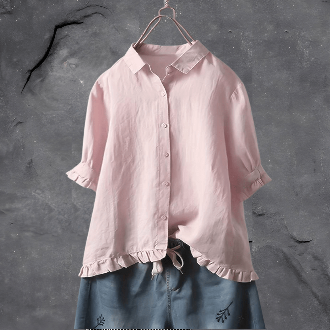 Tirenta – Blouse Volants en Coton