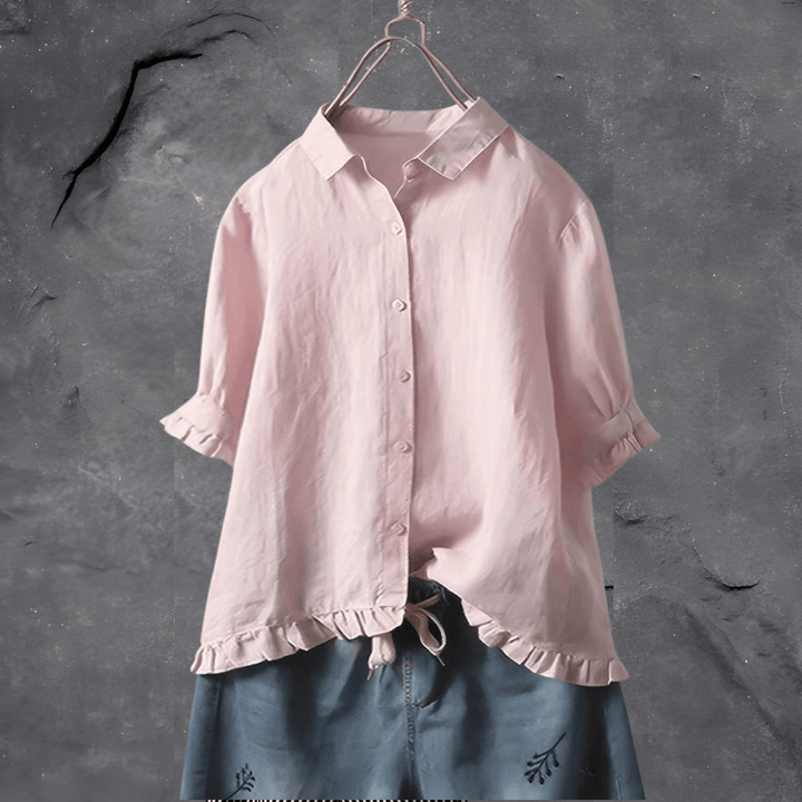 Tirenta – Blouse Volants en Coton