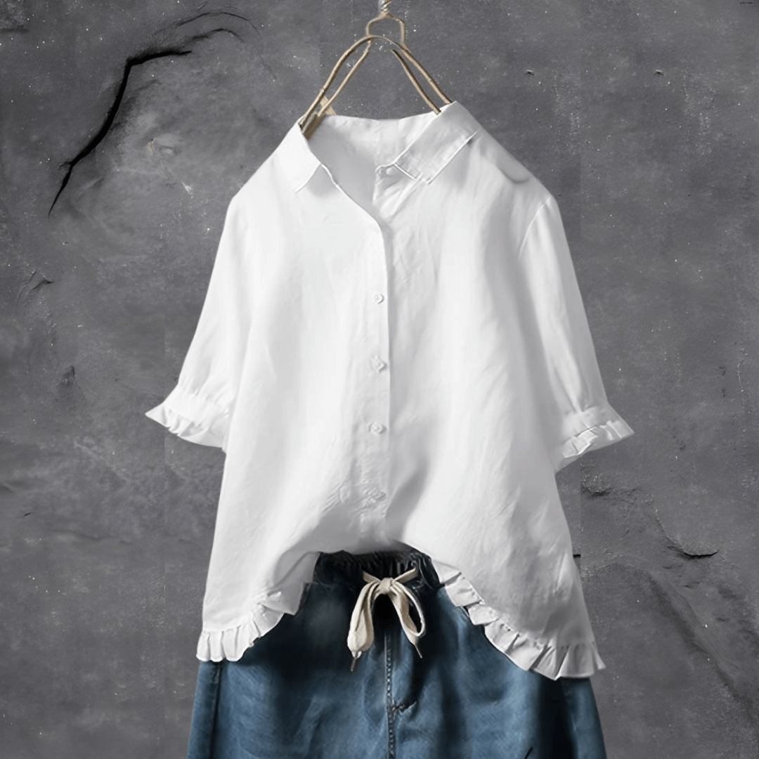 Tirenta – Blouse Volants en Coton