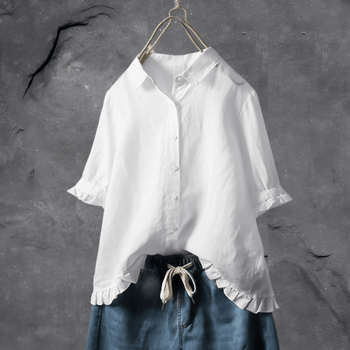 Tirenta – Blouse Volants en Coton