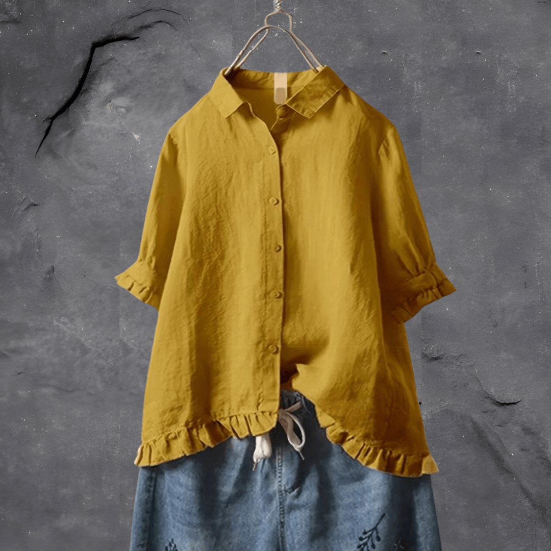 Tirenta – Blouse Volants en Coton