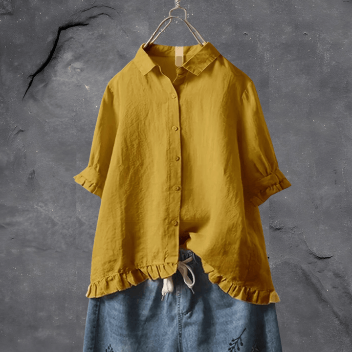 Tirenta – Blouse Volants en Coton