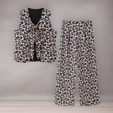 Woman Ensemble Vet and Pants with Leopard Print | Casual cut