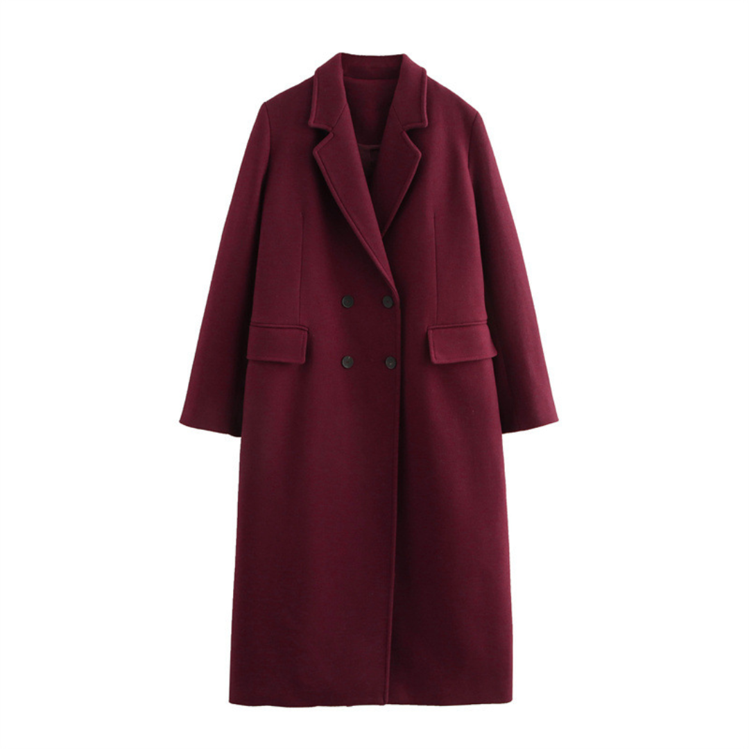 Manteau Femme Long Élégant | Boutonnage Double