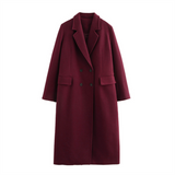 Manteau Femme Long Élégant | Boutonnage Double