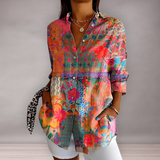 Chemise ample pour femmes à fleurs | Quotidienne