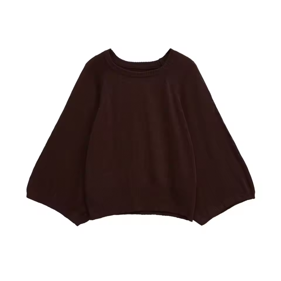 Elegancki sweter z szyi kobiety | Obsługa nietoperza