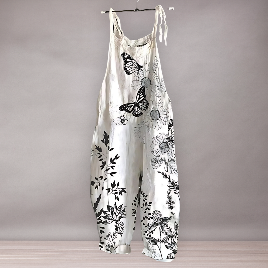 Combinaison ample pour femmes à motif papillons | Monochromatique