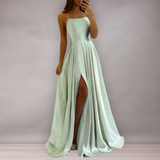 Robe Longue Bustier avec Fente pour Femme | Élégante