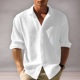 Related linen shirt for men with buttons | Casual cut