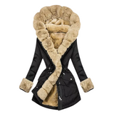 Manteau d’hiver pour femmes | Col en peluche