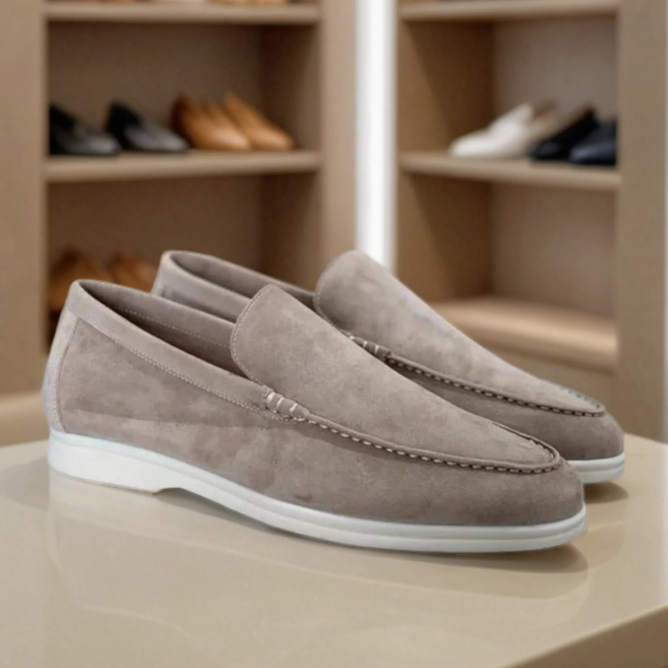 Tirenta | Aksamitne mokasyny eleganckie
