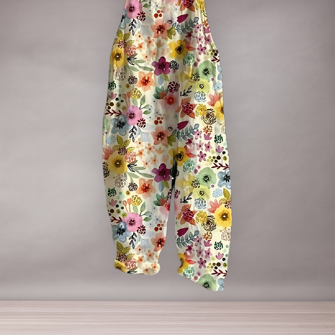 Combinaison ample pour femmes à imprimé floral | Colorée