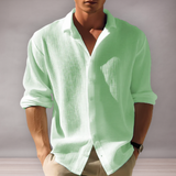 Related linen shirt for men with buttons | Casual cut