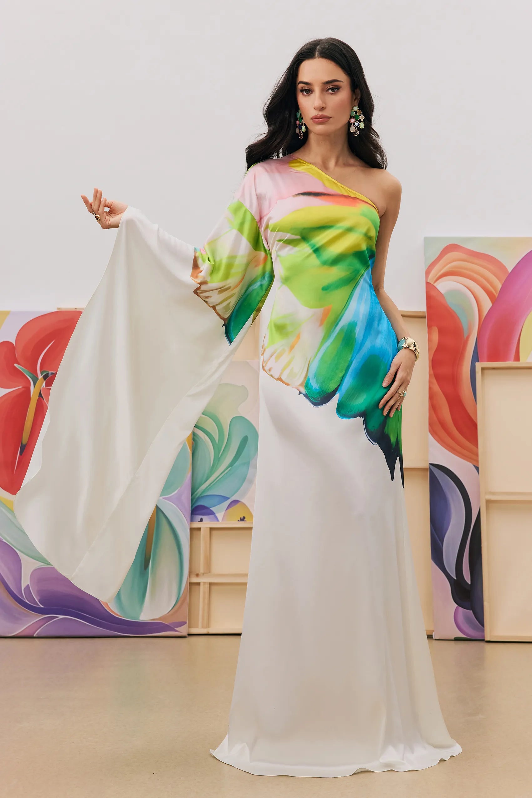 Tirenta - Élégance Sculptée – Robe One Shoulder