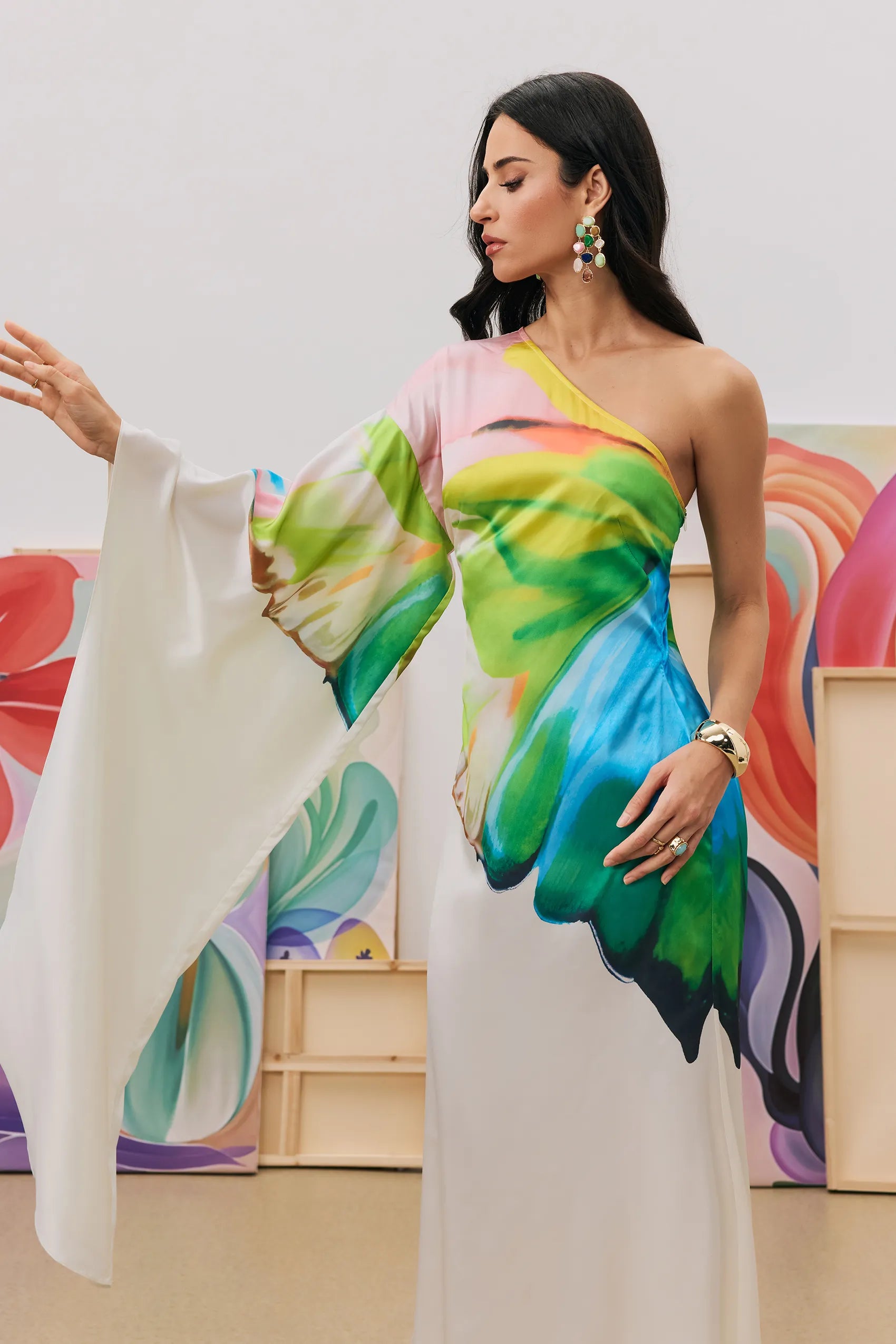 Tirenta - Élégance Sculptée – Robe One Shoulder