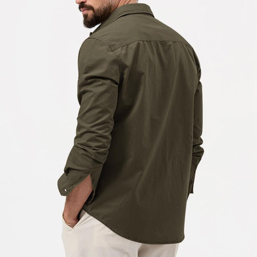 Dieter | Chemise cargo pour hommes | Manche longue