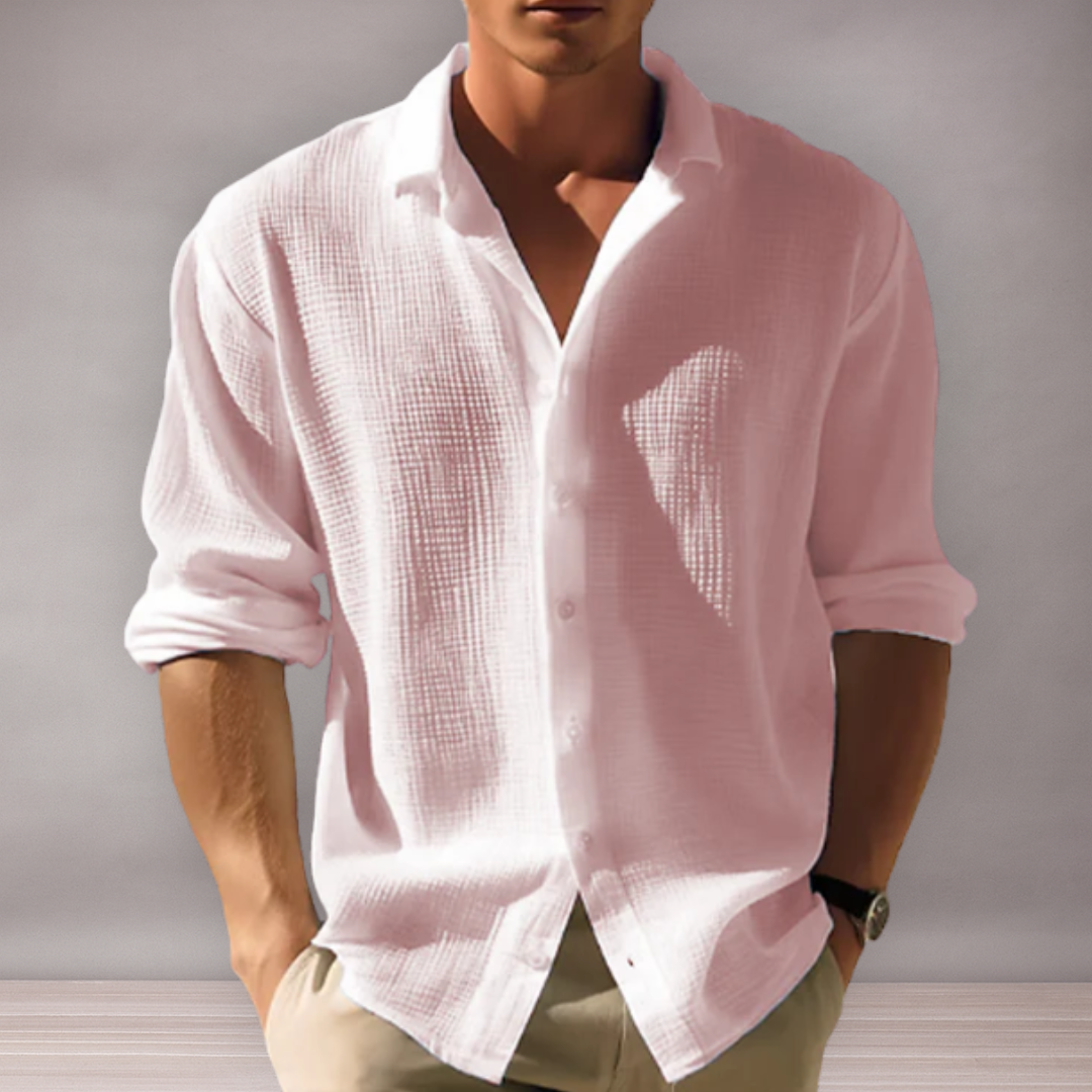 Related linen shirt for men with buttons | Casual cut