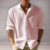 Related linen shirt for men with buttons | Casual cut