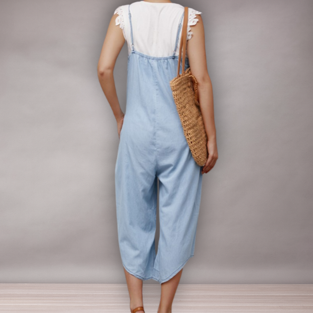 Combinaison culotte décontractée pour femmes en bleu clair | Quotidienne