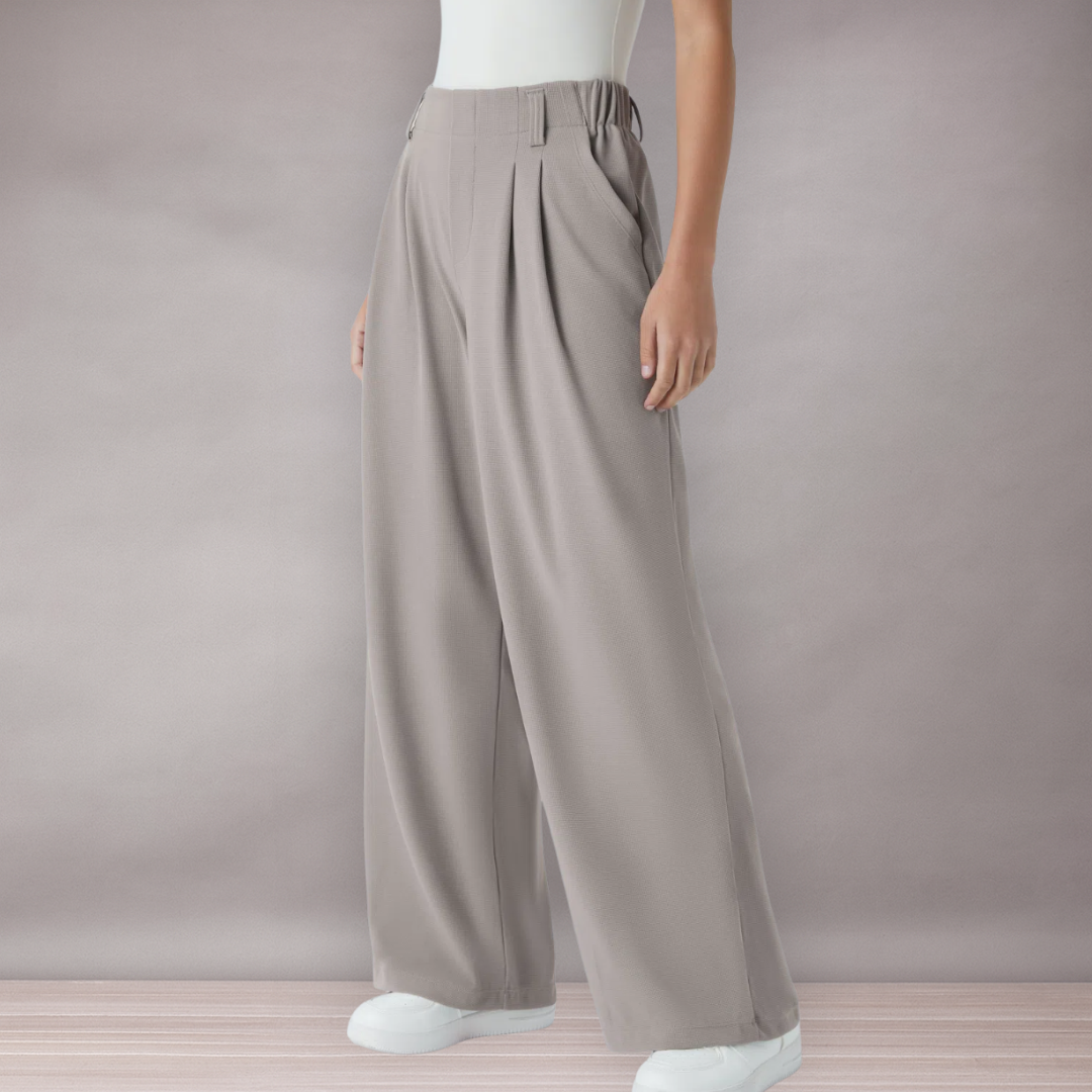 Pantalon Femme Taille Haute à Jambe Large | Coupe Décontractée