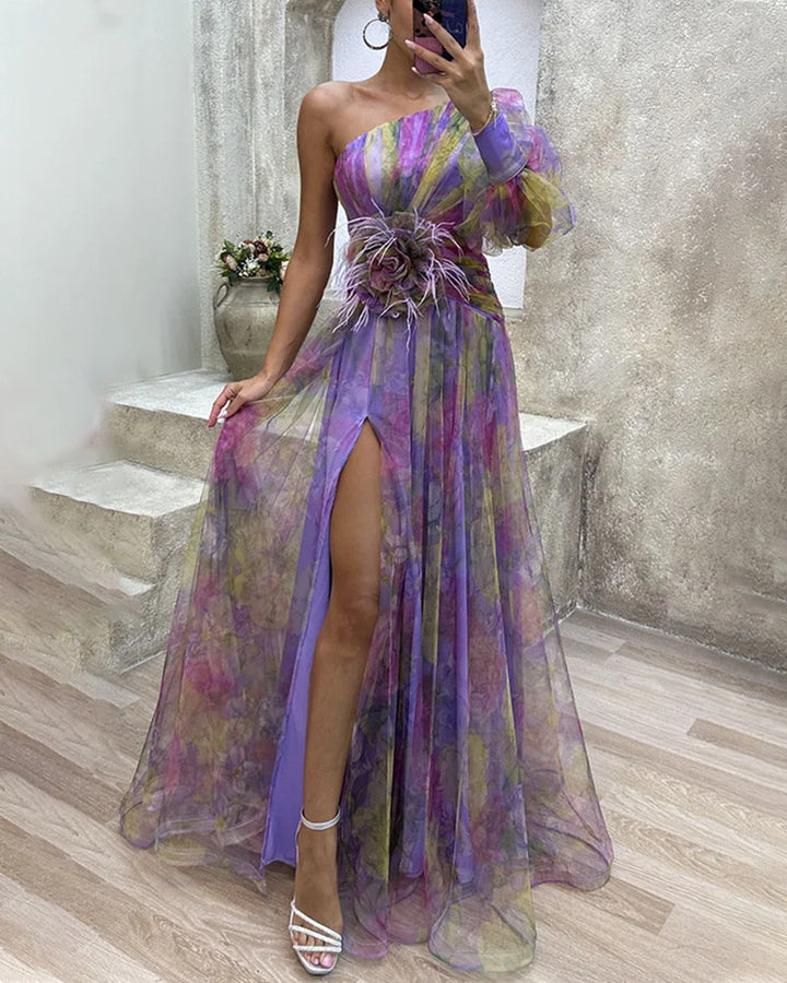 Tirenta | Robe Midi Asymétrique Élégante