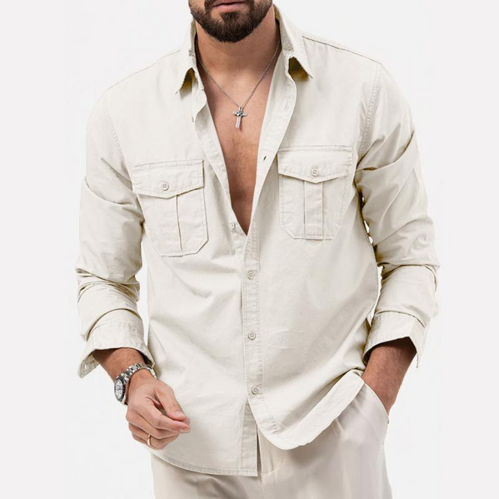 Dieter | Chemise cargo pour hommes | Manche longue