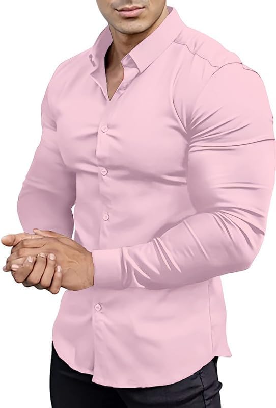Chemise slim fit pour hommes | Matière stretch