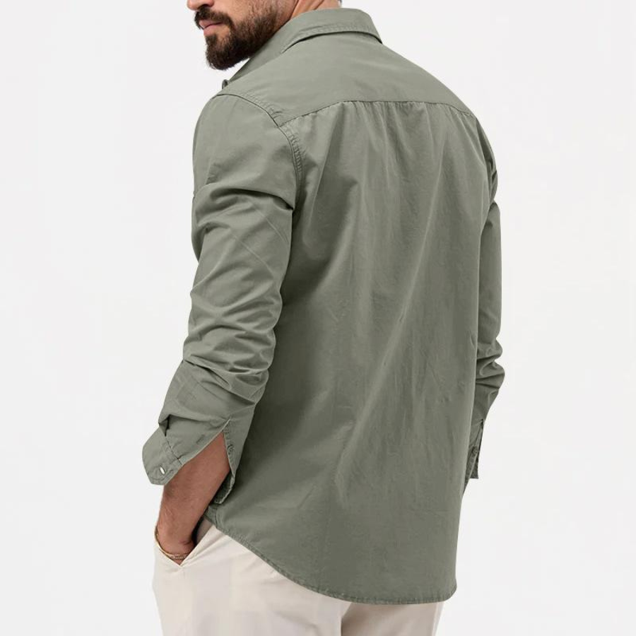 Dieter | Chemise cargo pour hommes | Manche longue