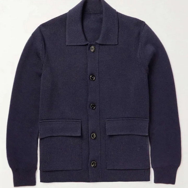 Tony | Cardigan élégant pour hommes | Bleu