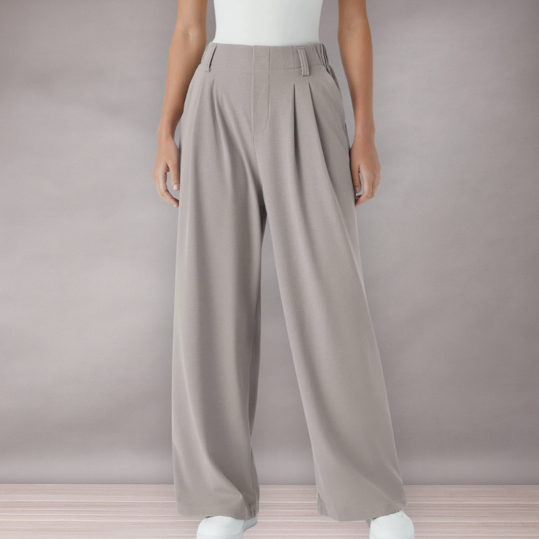 Pantalon Femme Taille Haute à Jambe Large | Coupe Décontractée