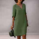 Robe midi ample pour femmes au quotidien | Simple