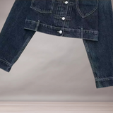 Veste Femme Courte en Jean | Détail Cœur