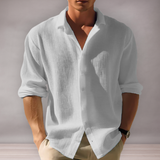 Related linen shirt for men with buttons | Casual cut