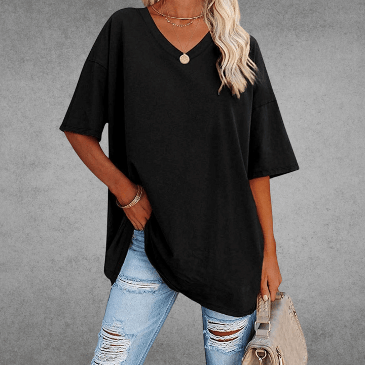 Tirenta - T-shirt oversize Lisa à encolure en V