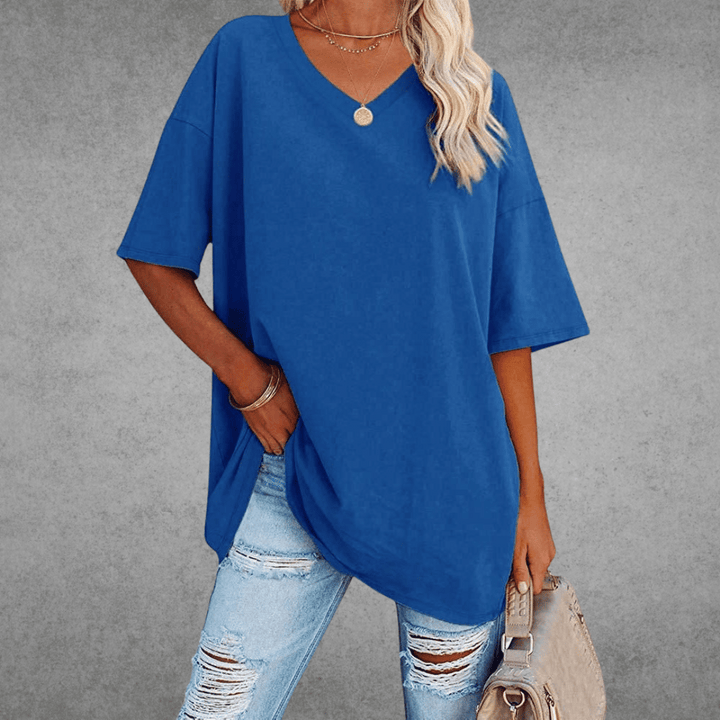Tirenta - T-shirt oversize Lisa à encolure en V
