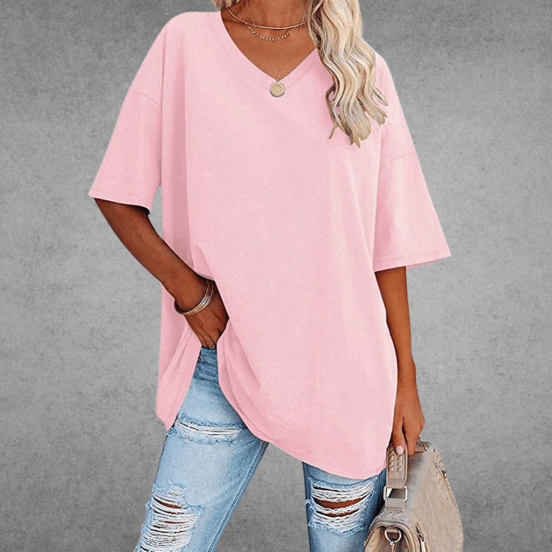 Tirenta - T-shirt oversize Lisa à encolure en V